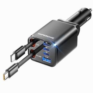 SUPERONE Retractable Fast Car Phone Charger