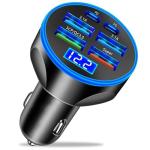 6-in-1 Fast Charge USB C Car Phone Charger