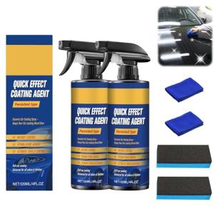 2-Pack Quick-Acting Car Coating Spray & Cleaner
