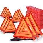 12 Pack Emergency Reflective Warning Triangles with Case