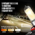 H11 Halogen Headlight Bulbs, 4000 Lumens, Pack of 2