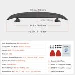 VEVOR 46.3-Inch Universal Car Spoiler Wing
