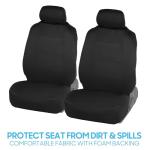 BDK Solid Black PolyPro Car Seat Covers Set