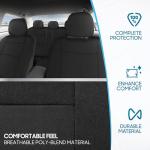 BDK Solid Black PolyPro Car Seat Covers Set