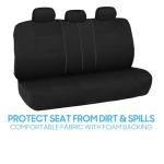 BDK Solid Black PolyPro Car Seat Covers Set