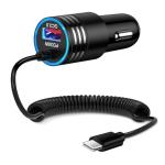 iPhone Fast Car Charger with Built-in Cable