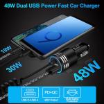 iPhone Fast Car Charger with Built-in Cable