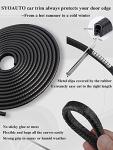 SYOAUTO 32Ft Door Edge Guard Black Car Protector