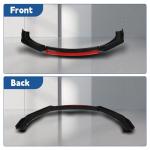Universal Black Front Bumper Lip Spoiler Kit