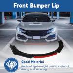Universal Black Front Bumper Lip Spoiler Kit