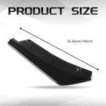 2PCS Universal Car Spoiler Lip Kit - Black