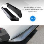 2PCS Universal Car Spoiler Lip Kit - Black