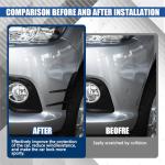 HEVLE 2PCS Carbon Fiber Car Spoiler Kit