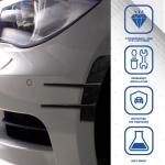 HEVLE 2PCS Carbon Fiber Car Spoiler Kit