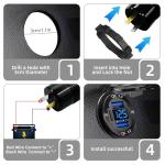 12V USB Charger with 4 Ports and Voltmeter