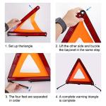 XOOL 3-Pack Emergency Warning Triangle Kit