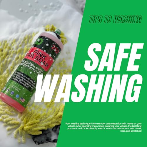Pink 3D Car Wash Soap - pH Balanced, Scratch Free