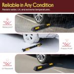 Pyle Heavy Duty Rubber Wheel Stops - 2 Pack