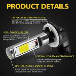 AUXLIGHT Super Bright LED Fog Light Bulbs 6000K