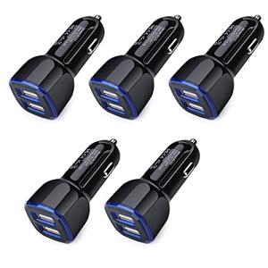 5-Pack 2.4A USB Car Charger for iPhone & Android