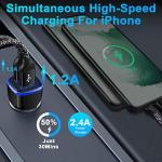 5-Pack 2.4A USB Car Charger for iPhone & Android