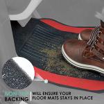 Universal Premium Carpet Floor Mats - Red Set