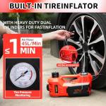 Electric Hydraulic Car Jack Kit with Impact Wrench