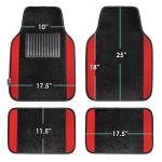 Universal Premium Carpet Floor Mats - Red Set