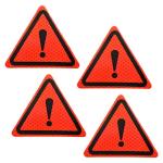 PATIKIL 4 Pack Reflective Triangle Safety Stickers