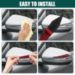 4PCS Car Door Edge Protector Strips - Red
