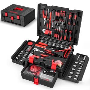 132-Piece Portable Car Tool Kit for Repairs