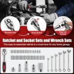 132-Piece Portable Car Tool Kit for Repairs