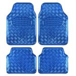 BDK Chrome All-Weather Floor Mats Set - Blue