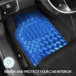 BDK Chrome All-Weather Floor Mats Set - Blue