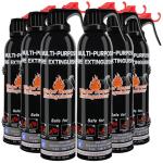 6-Pack Portable Vehicle Fire Extinguishers with Mount