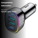 120W USB C Fast Car Charger 4-Port