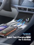 120W USB C Fast Car Charger 4-Port