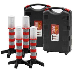 LED Roadside Safety Flares Kit with Magnetic Base
