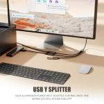 USB Splitter Y Adapter for Car and Devices