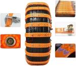 AUTO HIGH 10 Pack Universal Car Snow Chains with Storage Bag and Tools, Tires 165-265 mm for Cars, Trucks, SUVs, Non-Slip Adjustable Winter Snow Chains (single row nail)