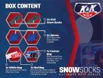 K&K Automotive Pro Series Snow Socks for Tires