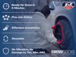 K&K Automotive Pro Series Snow Socks for Tires