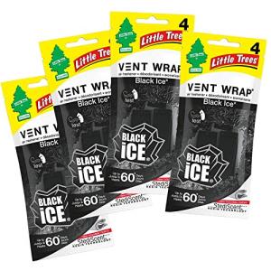 Little Trees Black Ice Vent Wrap Air Freshener 4-Pack