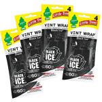 Little Trees Black Ice Vent Wrap Air Freshener 4-Pack