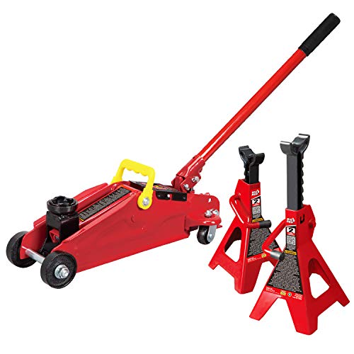 Big Red Hydraulic Trolley Jack with Stands, 2 Ton