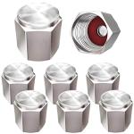 Brass Tire Valve Caps - 8 Pack Universal Fit