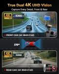 4K Dual Dash Cam with 128GB Card Included