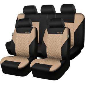 Universal 3D Tyre Embossed Car Seat Covers Set