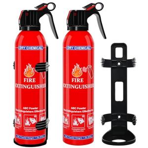 Portable Dry Chemical Fire Extinguisher Set - 2 Pack