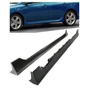Toyota Corolla Side Skirt Extensions Black Plastic Pair